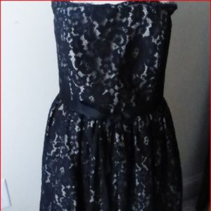 Robert Rodriguez Black Strapless Cocktail Dress 8